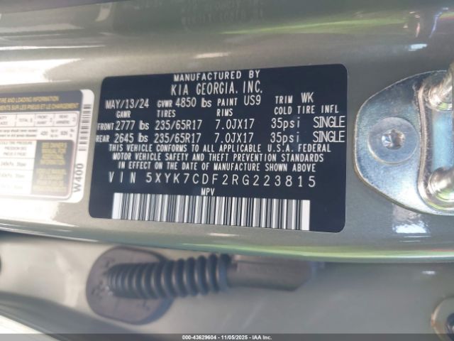 2024 KIA SPORTAGE 5XYK7CDF2RG223815 Photo 8