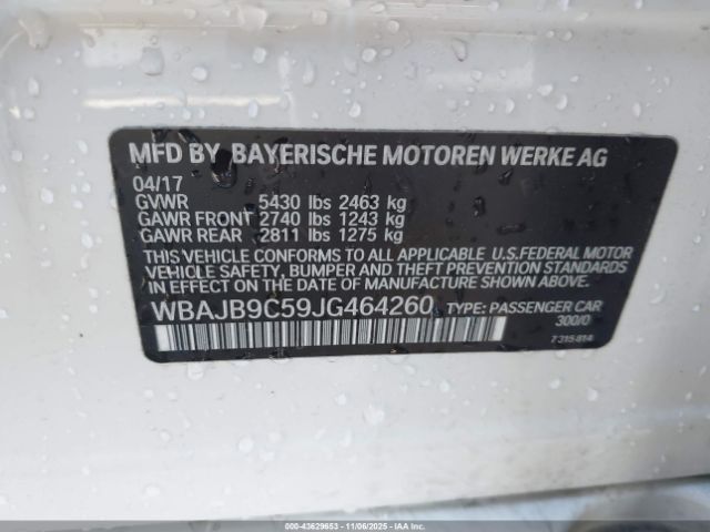 2018 BMW M550I WBAJB9C59JG464260 Photo 8