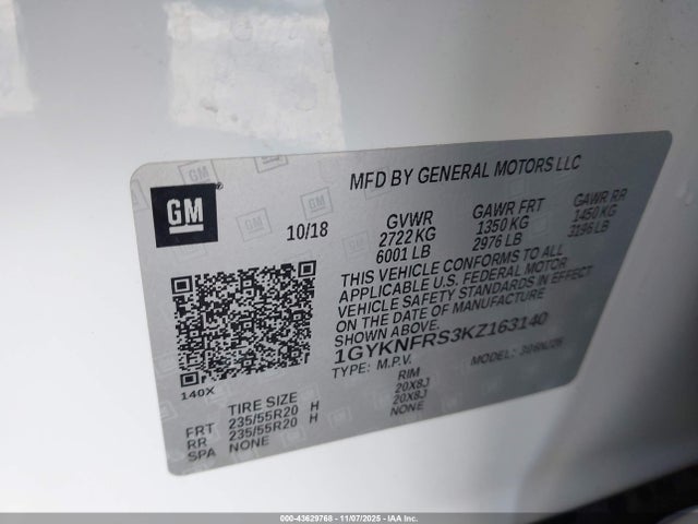 2019 CADILLAC XT5 1GYKNFRS3KZ163140 Photo 8