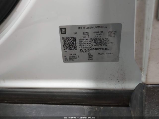 2019 CADILLAC XT5 1GYKNDRS7KZ190460 Photo 8