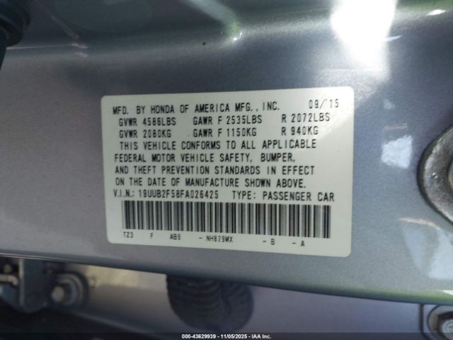 2015 ACURA TLX 19UUB2F58FA026425 Photo 8