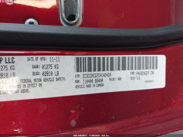 2012 CHRYSLER 300 2C3CCACG7CH142420 Photo 8