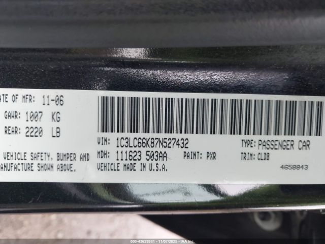 2007 CHRYSLER SEBRING 1C3LC66K87N527432 Photo 8