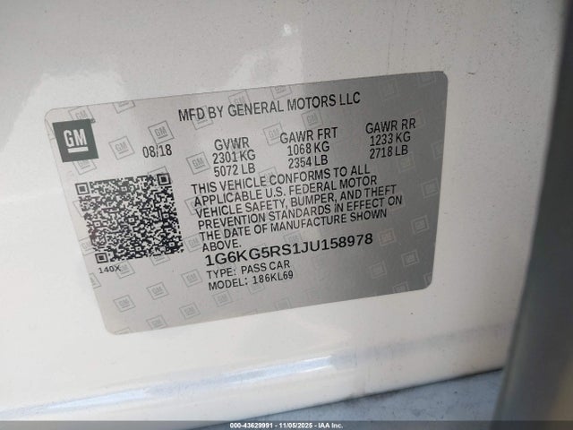 2018 CADILLAC CT6 1G6KG5RS1JU158978 Photo 8