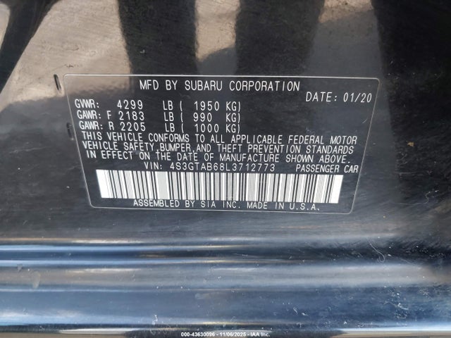 Subaru Impreza 5-door 2020 4S3GTAB68L3712773 Image 9