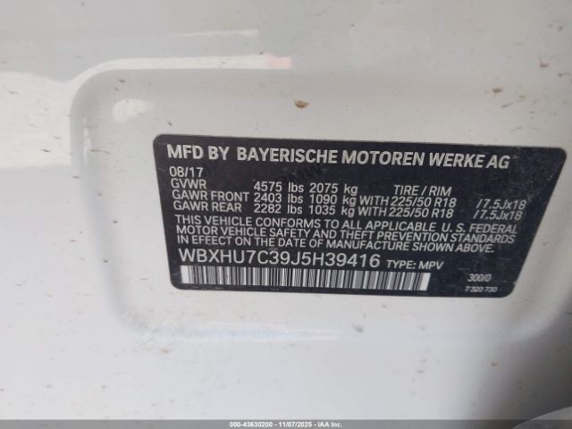 2018 BMW X1 WBXHU7C39J5H39416 Photo 8