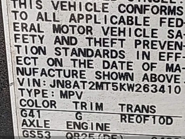 JN8AT2MT5KW263410 Nissan ROGUE SV