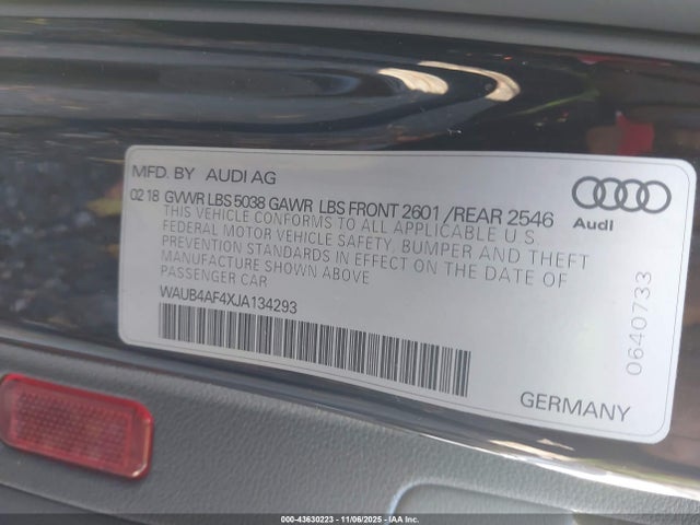 2018 AUDI S4 WAUB4AF4XJA134293 Photo 8