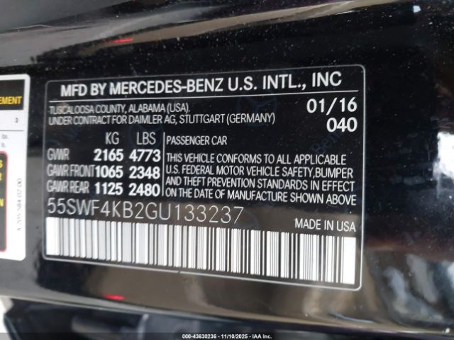 2016 MERCEDES-BENZ C 300 55SWF4KB2GU133237 Photo 8