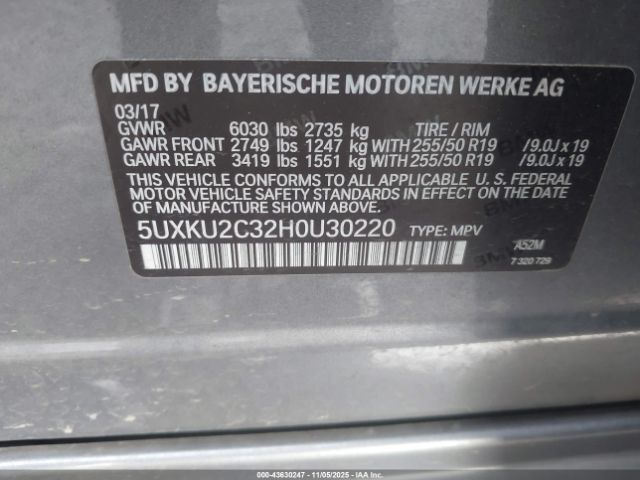 2017 BMW X6 5UXKU2C32H0U30220 Photo 8