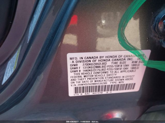 2011 ACURA MDX 2HNYD2H28BH536289 Photo 8