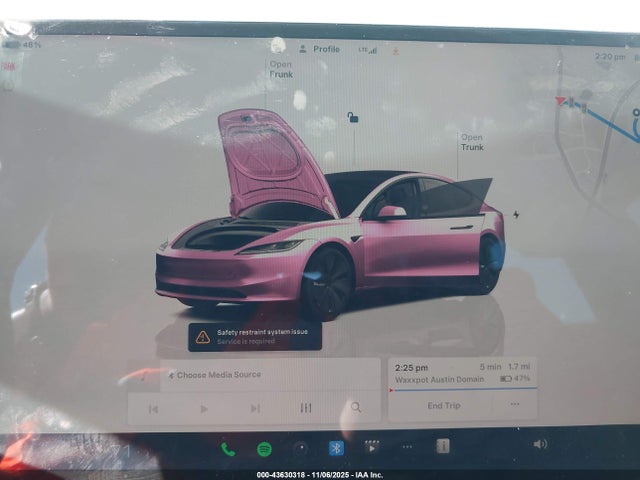 43630318 :رقم المزاد ، 5YJ3E1EB6RF728869 vin ، 2024 Tesla Model 3 Long Range Dual Motor All-wheel Drive مزاد بيع