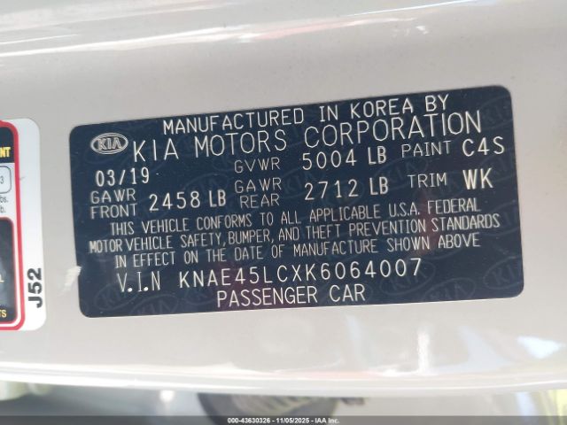 2019 KIA STINGER KNAE45LCXK6064007 Photo 8