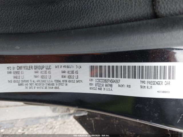 2015 CHRYSLER 200 1C3CCCBB2FN564267 Photo 8