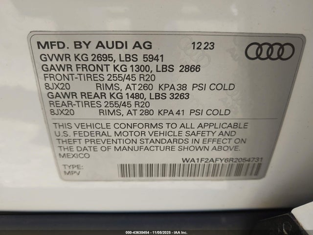 2024 AUDI Q5 WA1F2AFY6R2054731 Photo 8