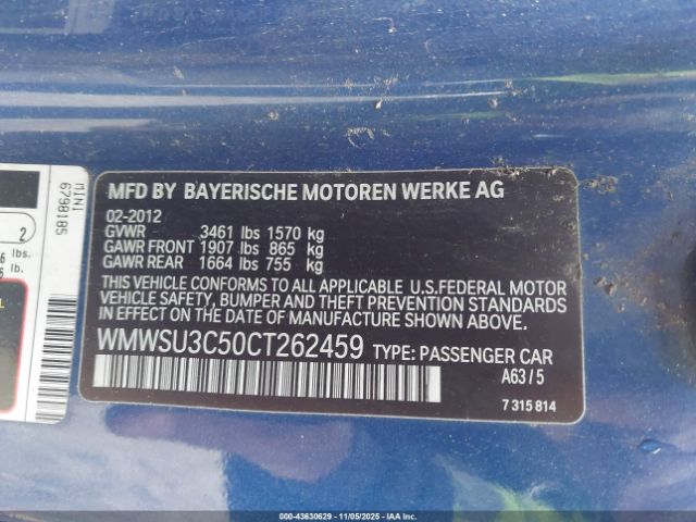 2012 MINI COOPER WMWSU3C50CT262459 Photo 8