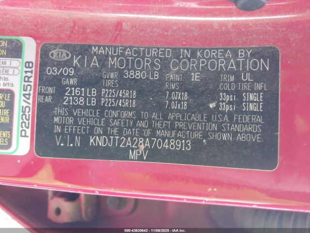 2010 KIA SOUL KNDJT2A28A7048913 Photo 8