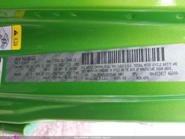 2019 JEEP WRANGLER UNLIMITED 1C4HJXDN2KW553540 Photo 8