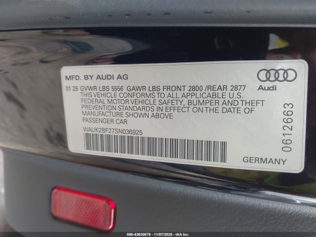 2025 AUDI A6 WAUK2BF27SN036925 Photo 8