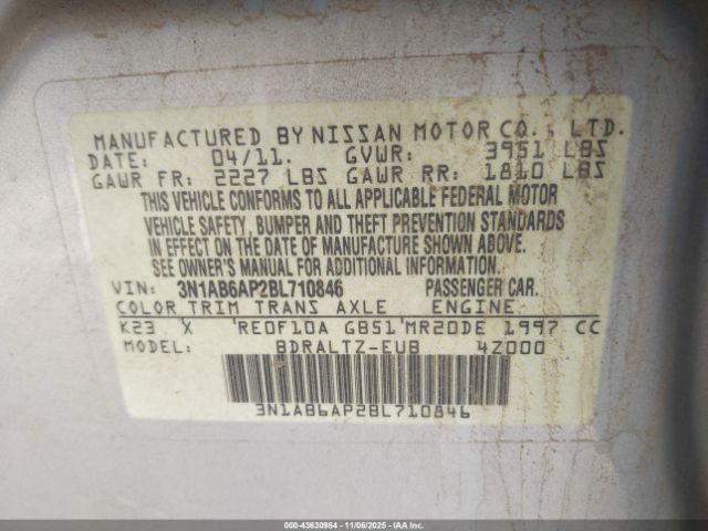 2011 NISSAN SENTRA 3N1AB6AP2BL710846 Photo 8