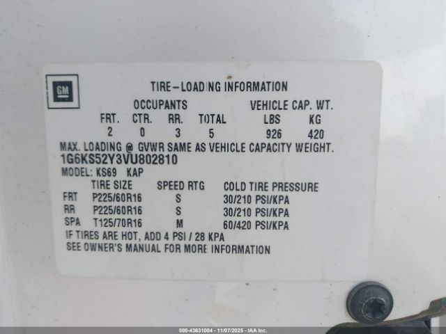 1997 CADILLAC SEVILLE 1G6KS52Y3VU802810 Photo 8