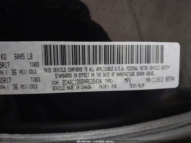 2017 CHRYSLER PACIFICA 2C4RC1BG6HR635434 Photo 8