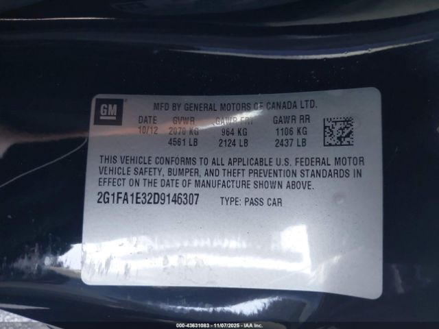 2013 CHEVROLET CAMARO 2G1FA1E32D9146307 Photo 8