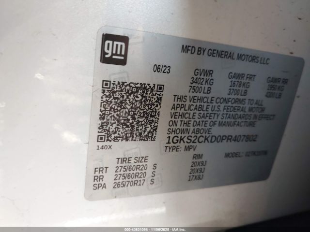 2023 GMC YUKON 1GKS2CKD0PR407802 Photo 8