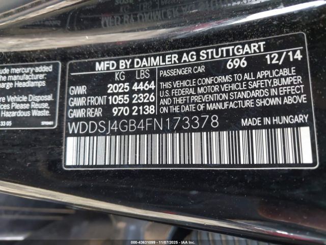2015 MERCEDES-BENZ CLA 250 WDDSJ4GB4FN173378 Photo 8