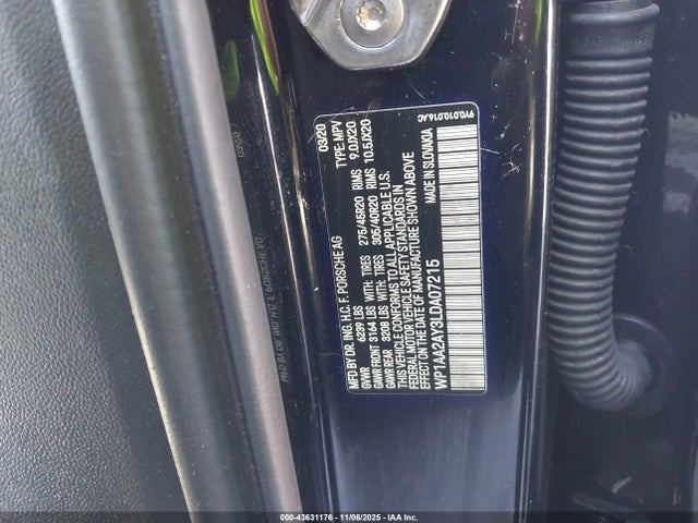 2020 PORSCHE CAYENNE WP1AA2AY3LDA07215 Photo 8