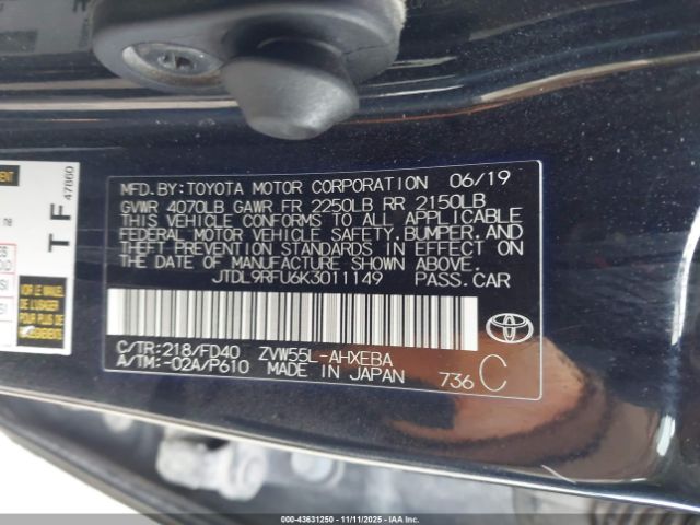 2019 TOYOTA PRIUS JTDL9RFU6K3011149 Photo 8
