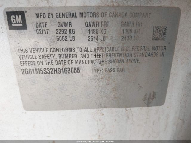 2017 CADILLAC XTS 2G61M5S32H9163055 Photo 8