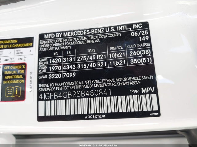4JGFB4GB2SB480841 Mercedes-Benz Gle 450e 4matic