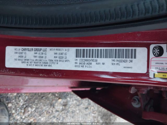 2013 CHRYSLER 200 1C3CCBABXDN705160 Photo 8