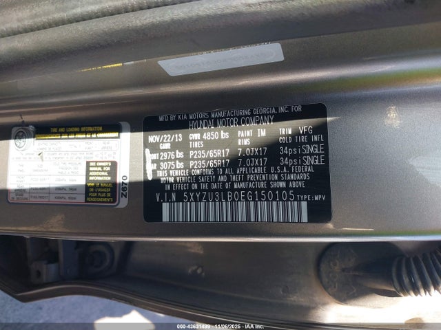 5XYZU3LB0EG150105 Hyundai Santa Fe Sport 2.4l