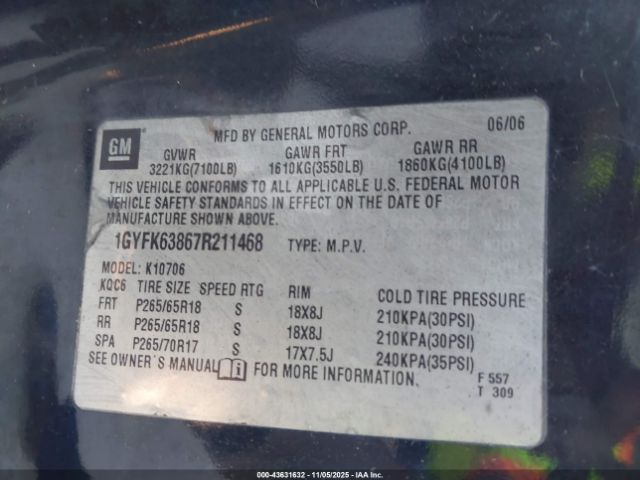 2007 CADILLAC ESCALADE 1GYFK63867R211468 Photo 8