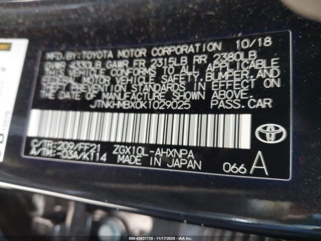 2019 TOYOTA C-HR JTNKHMBX0K1029025 Photo 8