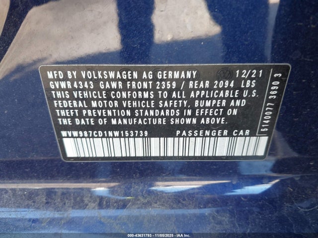 2022 VOLKSWAGEN GOLF GTI WVW987CD1NW153739 Photo 8