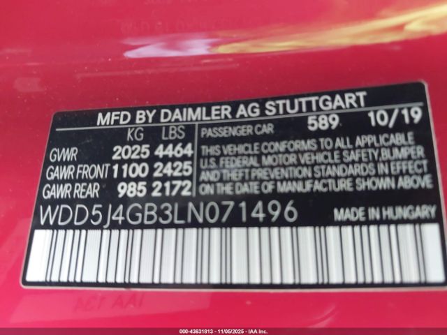 2020 MERCEDES-BENZ CLA 250 WDD5J4GB3LN071496 Photo 8