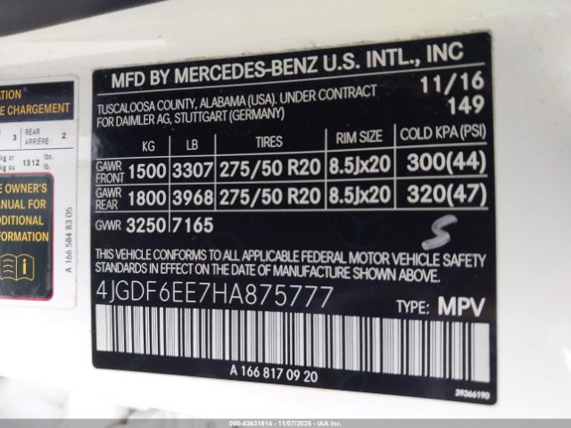 2017 MERCEDES-BENZ GLS 450 4JGDF6EE7HA875777 Photo 8