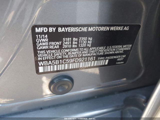 2015 BMW 535I WBA5B1C59FD921161 Photo 8