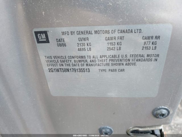 2007 CHEVROLET IMPALA 2G1WT58N179135513 Photo 8