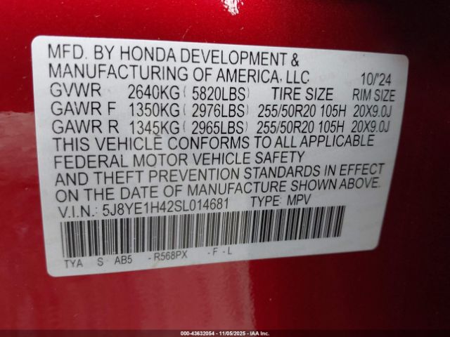 2025 ACURA MDX 5J8YE1H42SL014681 Photo 8