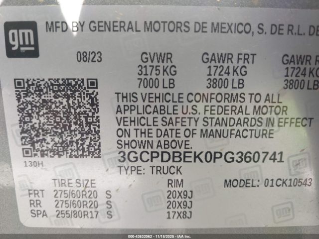 2023 CHEVROLET SILVERADO 1500 3GCPDBEK0PG360741 Photo 8