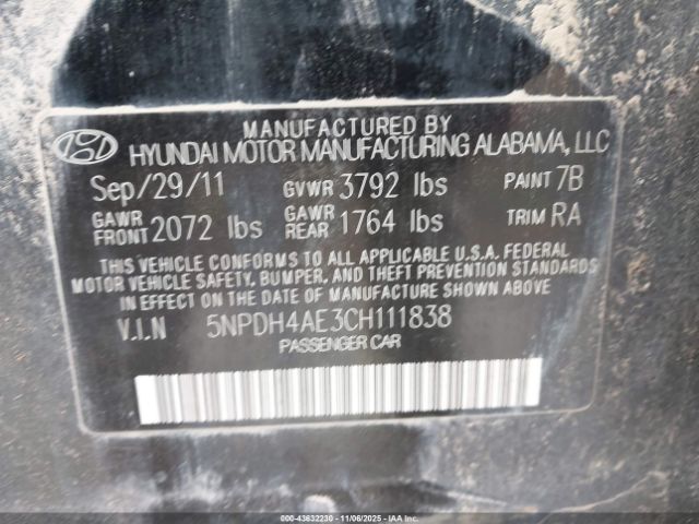 2012 HYUNDAI ELANTRA 5NPDH4AE3CH111838 Photo 8