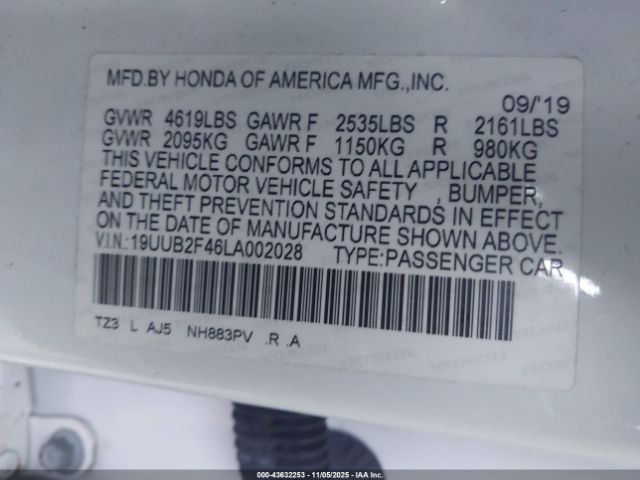 2020 ACURA TLX 19UUB2F46LA002028 Photo 8