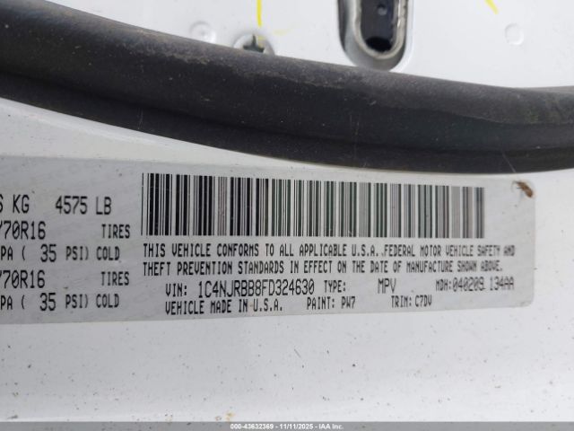 2015 JEEP PATRIOT 1C4NJRBB8FD324630 Photo 8