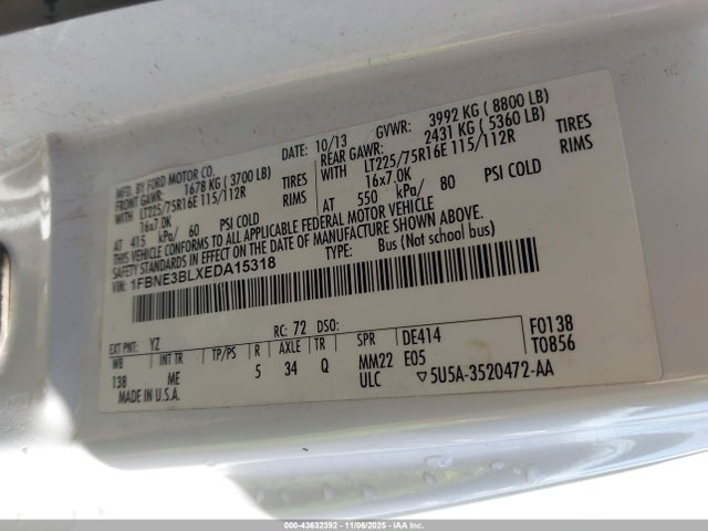 Ford E-350 Super Duty Xlt 2014 1FBNE3BLXEDA15318 Image 9