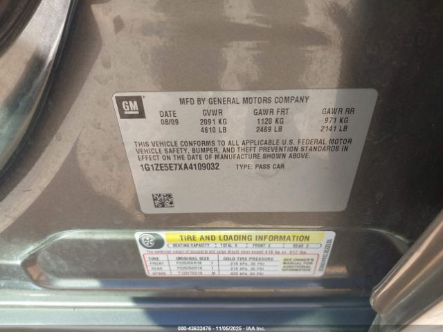 2010 CHEVROLET MALIBU 1G1ZE5E7XA4109032 Photo 8