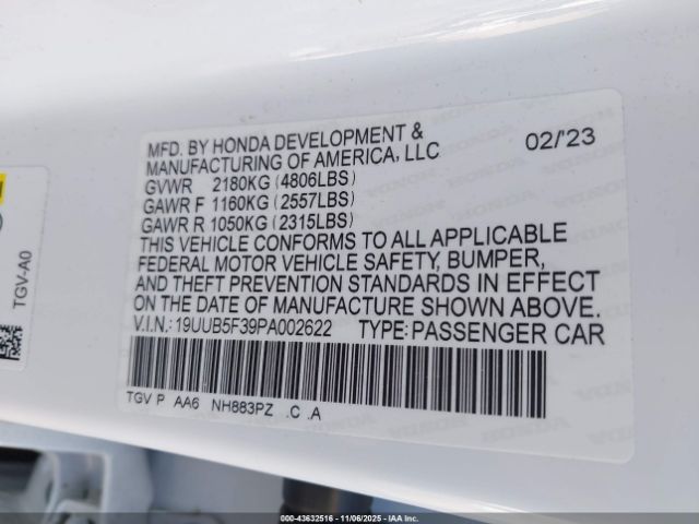 2023 ACURA TLX 19UUB5F39PA002622 Photo 8